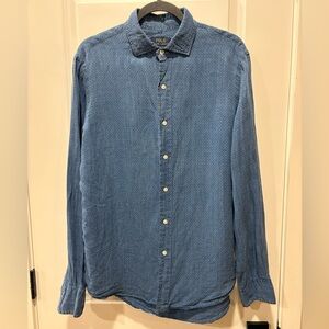 Polo Ralph Lauren Light Blue Linen Button Down Shirt